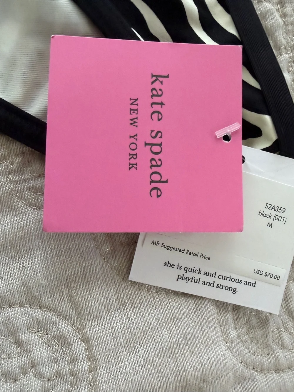 Kate spade zebra bikini bottom
